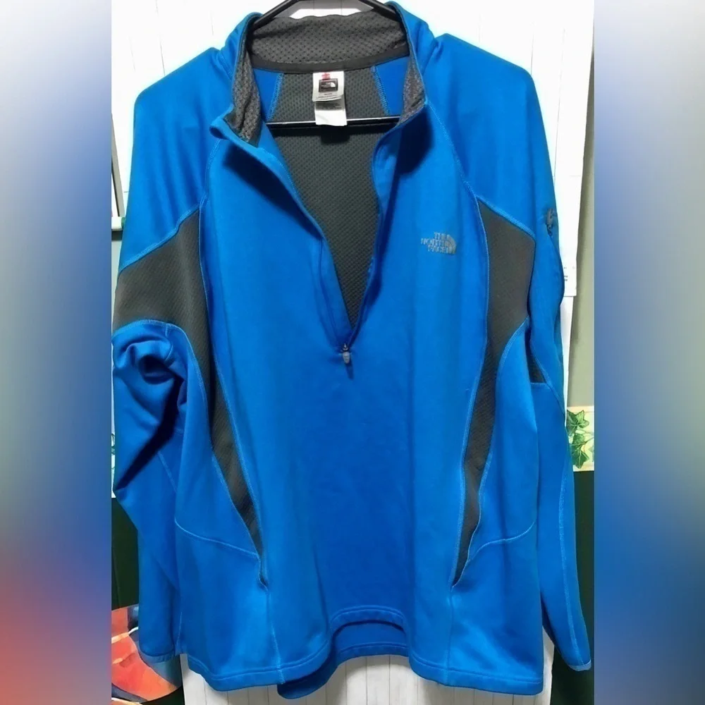 ☄️North Face Blue Gray Flight Series Half Zip Jacket